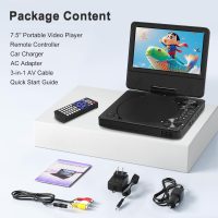 9.5" Portable DVD Player with Bluetooth, Support 1080P Video, MP4 Formats, 7.5" Swivel HD Screen, 5 Hours Work Time, Car DVD Player for Kids and Car, Sync TV, Support TF Card/USB 1000G, Regions Free - Image 8