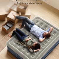 iDOO Queen Air Mattress with Built in Pump, 18 Raised Comfort Inflatable Blow up Mattress, Upgraded Four Chamber Portable Air Bed for Camping, Guests and Home, Colchon Inflable, 650 lbs Max - Image 4