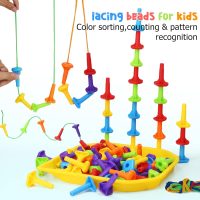 Peg Board Toy set 73Pcs DIY Building Stacking Toys for Kids 3-6 Years Old,STEM Educational Kids Toy for Brain Development,Montessori Sensory Toys,Upgrade Various Foam Board Plastic Lacing String Game - Image 4