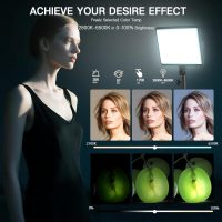 2-Pack LED Video Light Kit, NiceVeedi Studio Light, 2800-6500K Dimmable Photography Lighting Kit with Tripod Stand&Phone Holder, 73" Stream Light for Video Recording, Game Streaming, YouTube - Image 2