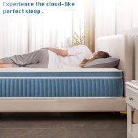 Rimensy King Mattress, 14 Inch Hybrid Mattress in a Box, Gel Foam Mattress, Individually Wrapped Pocket Coils Innerspring Mattress, Support & Pressure Relief, Medium, 76"*80"*14" - Image 5