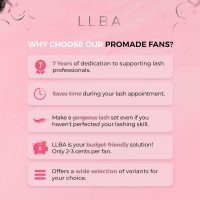 LLBA Promade Fans | Handmade Volume Eyelashes | Multi Selections From 3D To 16D | C CC D DD L M Curl | Thickness 0.03 ~ 0.1 mm | 8 - 20mm Length | Long Lasting | Easy Application (4D-0.07 CC 9 mm) - Image 5