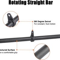 SERTT Workout Cable Machine Attachment for Home Gym, LAT Pulldown Attachments, Cable Accessories for Weight Training, Straight Pull Down Bar, Tricep Rope, Double D Row Handle, V-Shaped Bar - Image 5