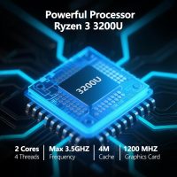 Azeyou FHD 15.6 Inch Laptop, PC Computers Ryzen 3 3200U, Laptop 16GB LPDDR4 RAM & 512GB PCIe SSD, 4500mAh, Business Laptop with Dual-Band WiFi, BT5.0, OS 11 Pro, Black - Image 4