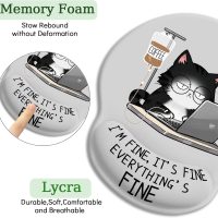 Cat Ergonomic Mouse Pad with Wrist Rest, Gaming Mouse Pad with Wrist Support, Funny Mouse Pads for Desk, Computer Mousepad with Non-Slip Pain Relief PU Base, Cute Office Desk Accessories - Image 6
