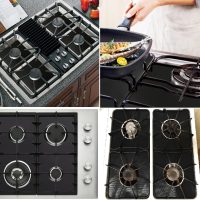 Stove Burner Covers - Gas Stove Protectors Black 0.2mm Double Thickness, Reusable, Non-Stick, Fast Clean Liners for Kitchen/Cooking. Stove top Covers Gas Burners Size 10.6" x 10.6" BPA Free(8 Packs) - Image 7