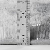 Large Shag Area Rugs 5 x 8, Tie-Dyed Plush Fuzzy Rugs for Living Room, Ultra Soft Fluffy Furry Rug for Bedroom, Indoor Carpet Nursery Rugs for Kids Room Home Decor, Light Grey - Image 2