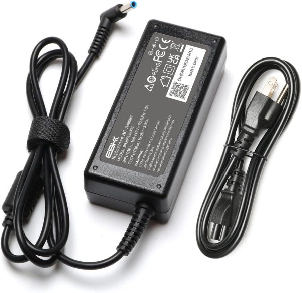 65W Laptop Charger for HP EliteBook Charger 840 850 845 830 820 G8/G7/G6/G5/G4/G3,(Blue Tip) ProBook 640 650 450 430 440 446 455 470 745 735 725 755 with Power Cord