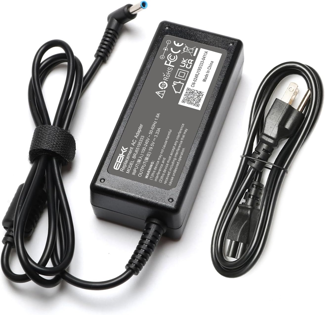 65W Laptop Charger for HP EliteBook Charger 840 850 845 830 820 G8/G7/G6/G5/G4/G3,(Blue Tip) ProBook 640 650 450 430 440 446 455 470 745 735 725 755 with Power Cord