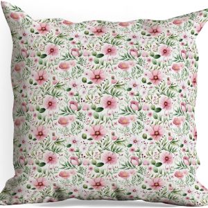Pink Flowers Throw Pillow Covers Pillow Covers 18x18 Pack of Vintage Floral Throw Pillow Covers for Living Room Farmhouse Bedroom Chair Sofa Bed Car Seat Decor Aesthetic Cushion