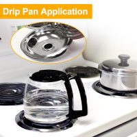 Drip Pans Electric Stove Drip Pans, Chrome Stove Drip Pans Replacement Compatible for Most Plug-in Electric Ranges include Silver 2 * 6in and 2 * 8in - Image 5
