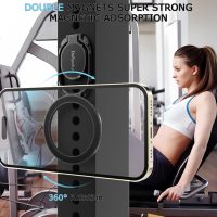 Magnetic Phone Ring Holder with Magsafe, Double Adjustable Gym Finger Ring Grip, Removable Phone Grip, for iPhone, iPad and Smartphones, Compatible with Magnetic Car Mount (Colorful) - Image 3