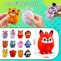 12 PCS Party Favors for Kids, Silicone Animal Pop Fidget Toys with Suction, Birthday Gifts for Boy Girls, Treasure Box Toys, Goodie Bag Stuffers, Prizes for Kids, Pinata Stuffers - Image 2