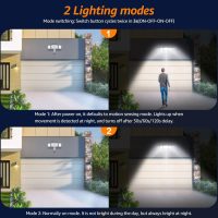 HGGH Motion Sensor Outdoor Lights – Flood Lights Outdoor Security Light, LED Floodlights IP65 Waterproof 6500K 60W 6200LM with 3 Adjustable Heads, Exterior Light for House, Backyard, Porch - Image 3