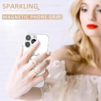 Magnetic Phone Ring Holder for MagSafe, Magnetic Phone Grip for iPhone, Compatible with iPhone MagSafe Wireless Charging. (Glitter Gold) - Image 3