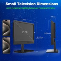 Feihe 14 Inch TV with DVD Player Built-in, HD Flat Screen Small TV DVD Player Combo with ATSC Tuner/HDMI/USB/AV/VGA Input, Suitable for Kitchen Bedroom RV Camper - Image 3