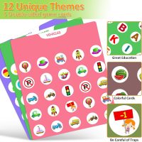 Matching Memory Game for Kids Ages 4-8, Flip to Win Wooden Board Games, Toddler Travel Toys for 3 4 5 6 7 8 Years Old Boys Girls, Road Trip Essentials, Airplane, Car Activity Easter Gifts - Image 4