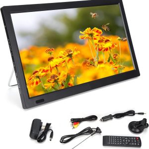 Tbest 13 inch tv Smart,13 in Smart tv,TV Antennas Star 13 Inch ATSC Digital TV Portable HD Television for Car Cam US Plug 110‑220V