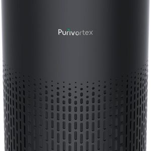 Purivortex Air Purifiers for Bedroom, Quiet Air Purifier with HEPA Filter for Pollen, Smoke, Dust, Pet Dander, Odor, Hair, Ozone Free, Covers Up to 880 Sq Ft, AC400 Black