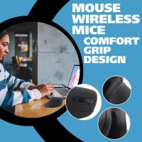 Ergonomic Mouse, Vertical Wireless Mouse - 2.4ghz Optical Vertical Mice, Comfort Grip Design to Reduce Muscle Strain, Buttons Wireless Mouse for Laptop, Desktop, Pc, Macbook – Black - Image 4