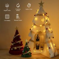Minetom Crystal Globe String Lights Battery Operated - 17 ft 30 LED Globe Fairy Lights with Remote and 8 Modes, Waterproof for Bedroom Tent Loft Camping Porch Patio Party Wedding Decor, Warm White - Image 2