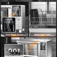 Nuwave Bravo XL Pro Air Fryer Toaster Oven with Grill Combo, 2025 New Ultra-Fast Convection System, 35% Crispier, 2X More Even, 142 Presets, 50-500F, Smarter Probe, PFAS Free, 30QT, Stainless Steel - Image 9