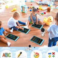 FLUESTON LCD Writing Tablet, Doodle Board Toys Gifts for 3-8 Year Old Girls Boys, 10 Inch Colorful Electronic Board Drawing Pad for Kids, Gifts for Toddler Educational Learning Travel Birthday, Blue - Image 4