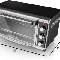 BLACK+DECKER 8-Slice Extra Wide Convection Toaster Oven, Fits 9"x13" Oven Pans and 12" Pizza, Bake, Toast, Broil, and Keep Warm Functions, Countertop Compact Design with Stainless Steel Finish - Image 16