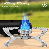 Odoland Portable Camping Stove Butane 1400W Gas Stove Collapsible Backpacking Stove for Indoor Outdoor Cooking Hiking and Picnic - Image 3
