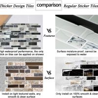 STICKGOO Peel and Stick Subway Tile, Stick on Tiles Backsplash for Kitchen & Bathroom in Dark Grey (Pack of 10, Thicker Design) - Image 5