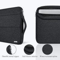 Voova 15.6 16 Inch Laptop Sleeve Case Compatible with MacBook Pro 16 M1/M2/M3/M4 Max 2019-2025, 15.6-16” Hp Lenovo Acer Asus, Waterproof Slim Computer Bag Cover with Handle, Black - Image 5