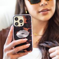 Ellie Rose Mirror Decal for Smartphone, Stick-On Lips Mirror Phone Charm Sticker - Image 3