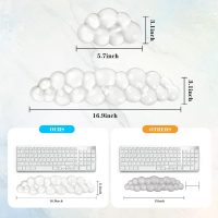 Gel Cloud Keyboard and Mouse Wrist Rest, Cute Wrist Support and Arm Support Keyboard Rest for Keyboard and Mouse Typing Pain Relief，Suitable for Office/Computer/Laptop/Gaming（White） - Image 5