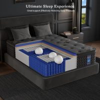 Queen Mattress,12 Inch Queen Size Hybrid Mattresses with Memory Foam and Individual Pocket Spring for Motion Isolation,Pressure Relief,CertiPUR-US. - Image 3