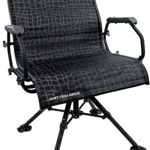 HAWK Big Denali Luxury Blind Chair Extra Large Silent Comfortable Swiveling Portable Chair with 4 Adjustable Legs for Camping, Hunting, Fishing, Backpacking Holds Up To 350 LBS