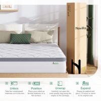 Novilla King Mattress, 12 Inch Hybrid Mattress King with Comfort Foam, Innerspring Pillow Top Mattresses in a Box, King Size Mattresses for Pressure & Pain Relief, Soft Feel but Supportive - Image 8