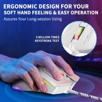 Gaming Mouse, Wired Gaming Mouse with RGB Backlit, 7200DPI Adjustable, PC Gaming Mice with 7 rogrammable Macro Buttonsg, Ergonomic Mouse Gamer for PC, Desktop, Mac，Laptop, Chromebook. - Image 5