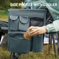 TIMBER RIDGE Oversized Folding Camping Chair High Back Heavy Duty for Adults Support up to 500lbs with Cup Holder, Side Pocket Cooler Bag - Image 9