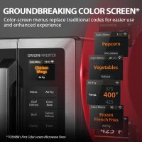 TOSHIBA ML2-STC13SAIT(SS) Air Fryer Combo Countertop Microwave Ovenwith 2.4-Inch Color Screen, Origin Inverter Technology, Smart Sensor, Compatible with Alexa, 1100W, 1.3 Cu.Ft, Silver - Image 2