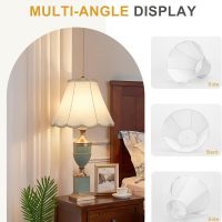 Scalloped Lamp Shades Set of 2, White Lamp Shade with Petal Edge Braid, 6.1"Top x 13"Bottom x 9.6"High, Bell Lamp Shades for Table Lamps Floor Lamps, Spider, Harp Holders Included, Easy Assembly - Image 3