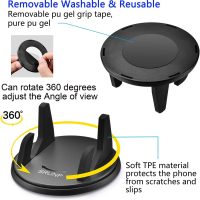 Car Phone Mount with Three-Point Support for Car Dashboard, 360 Degree Rotatable Washable Cell Phone Holder for Car Compatible Smartphones and GPS Devices - Image 4