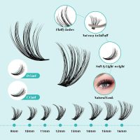 Lash Clusters Kit 320Pcs,DIY Individual Lashes Extension Kit,Lash Bond And Seal,Lash Remover For Eyelashes Extensions,Lash Applicator Tool For False Eyelash Cluster Kit At Home(3040D,D-Mix9-16mm Kit) - Image 3