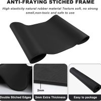 Large Mouse Pad, Desk Mat Office Desk Pad Gaming Mouse Pad with Stitched Edges, 31.5" x 15.7" Mousepad with Non-Slip Waterproof Rubber Base for PC Laptop Desk Home Office Accessories, Black - Image 3