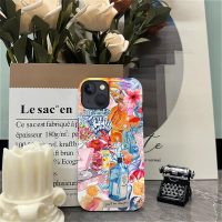 Compatible with iPhone 14 13 Case - Hybrid Heavy Duty 2 in 1 Full Body Rugged Shockproof Protection Glossy Case for iPhone 14 13 - Coastal and Fruity Summer Collage - Image 7