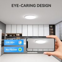 6PACK 3200lm LED Flush Mount Ceiling Light, Super Slim 12 inch LED Ceiling Light, 5000K Daylight LED Ceiling Light for Bedroom, Living Room, Dining Room, Garage and Office (White, Six Pack) - Image 4