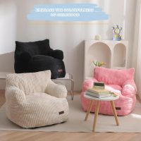 MAXYOYO Kids Bean Bag Chair, Stuffed Toddler Bean Bag Sofa with Filler Bean Bag Chair for Boys and Girls, Lazy Sofa with Pocket Floor Chair for Gaming, Reading, Beige - Image 4