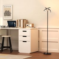 LED Floor Lamp - Rotatable Standing Lamp with Touch & Remote Control, 3000-6000K, 22W Modern Floor Reading Light, Dimmable Corner Uplighter for Living Room Bedroom Office, Black - Image 7