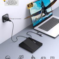 External 4k Blu Ray Drive for Pc,Portable 4k UHD Blu Ray Player,SD/TF Port with Carry Case, US8 3.0 HD Blu-Ray Player,DVD+/-RW External Optical Drive for MacBook Pro Windows Laptop - Image 4