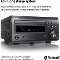 Denon D-M41 Home Theater Mini Amplifier and Bookshelf Speaker Pair - Compact HiFi Stereo System with CD, FM/AM Tuner and Wireless Bluetooth Music | Perfect for Small Rooms and Home Cinema - Image 3