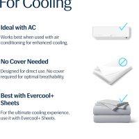 REST® Evercool® Cooling Comforter, Twin/Twin XL, Blanket for Hot Sleepers, All Season Bedding to Keep Cool for Night Sweats, Breathable Lightweight Blanket, 68"x90" Inches, Cool Gray - Image 7